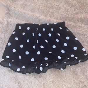 Forever 21 polka dot polyester black and white sleep shorts
